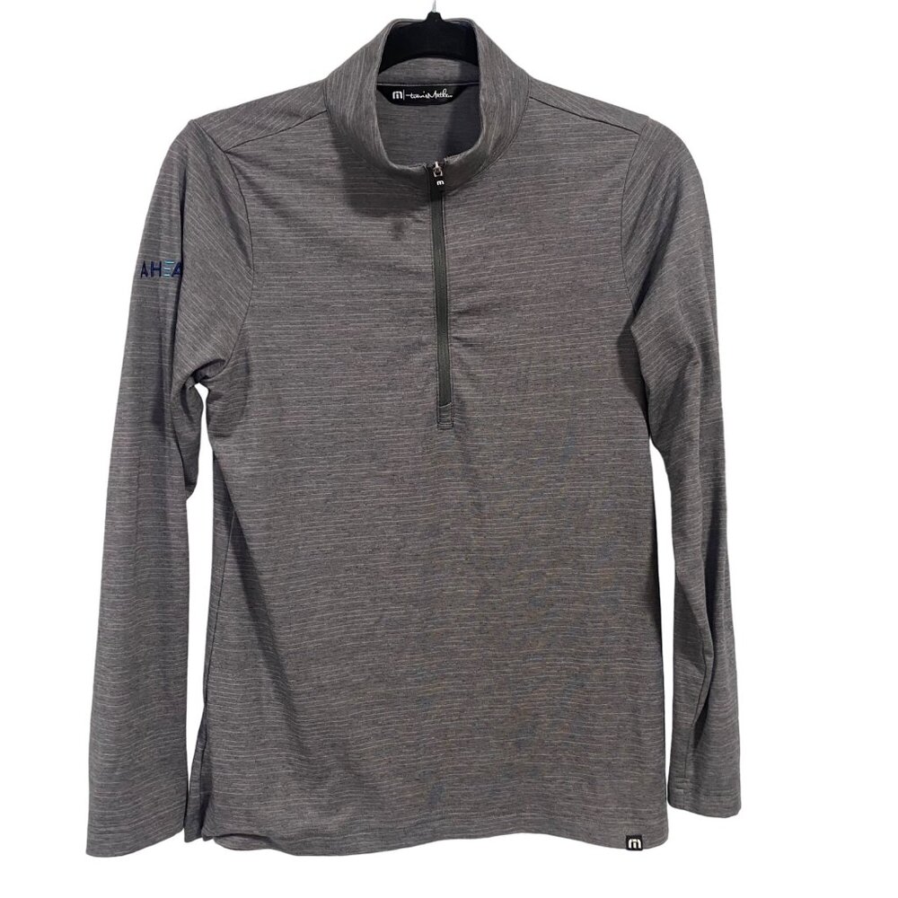 Travis‎ Mathew Ladies Crestview 1/4 Zip Long Sleeve Gray Pullover Size S